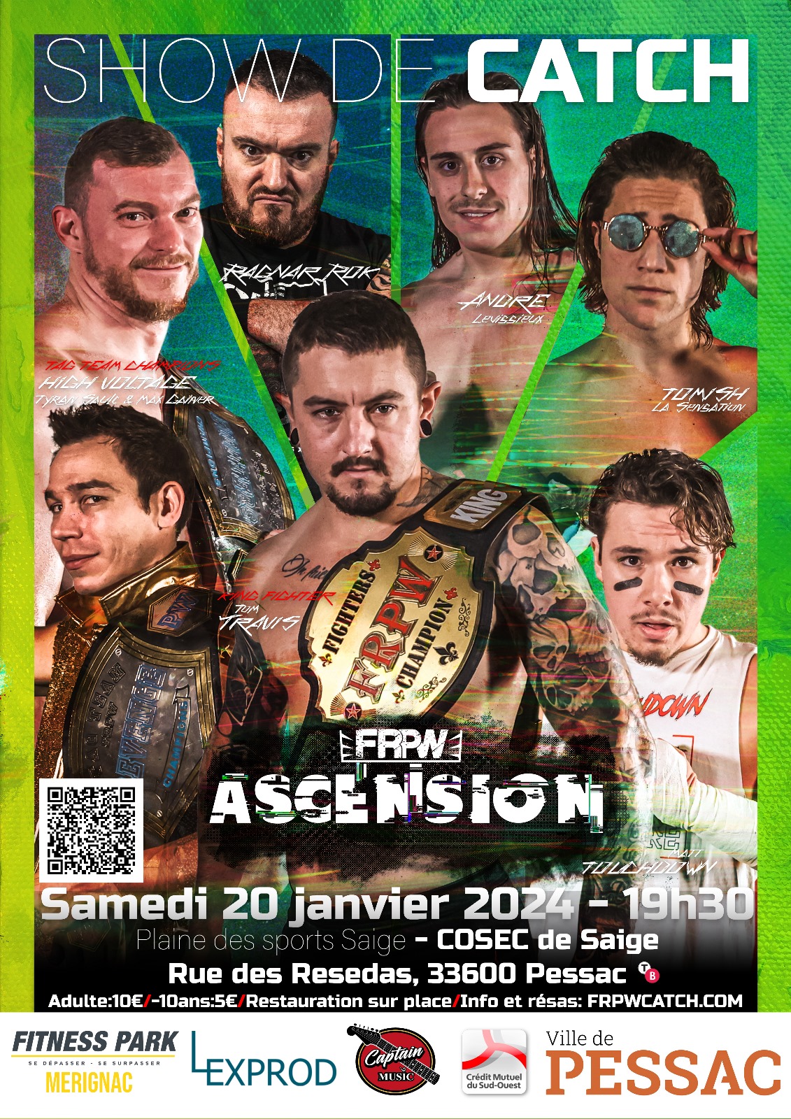 Affiche FRPW ASCENSION le 20 janvier 2024 à Pessac